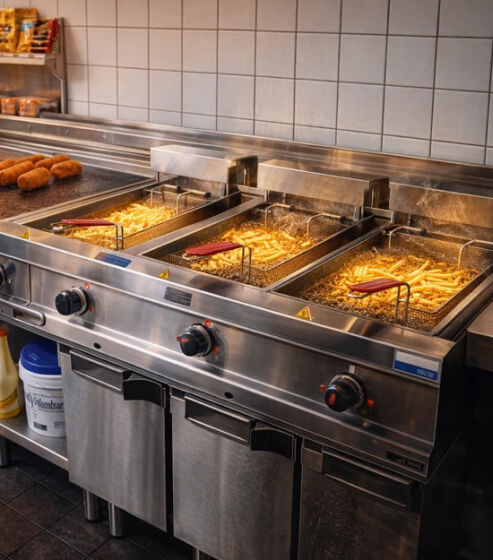 Professionele frituurinstallatie voor een snackbar