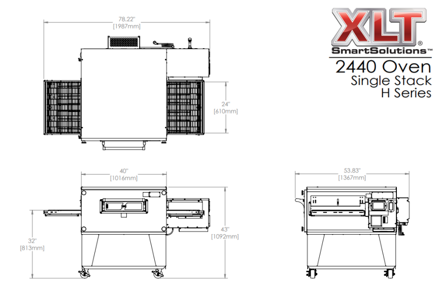 XLT 2440 hoogwaardige lopende band pizza oven met 5 jaar garantie
