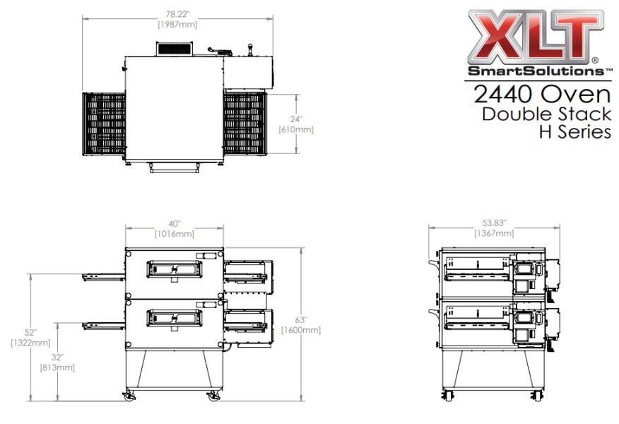 XLT 2440 hoogwaardige lopende band pizza oven met 5 jaar garantie